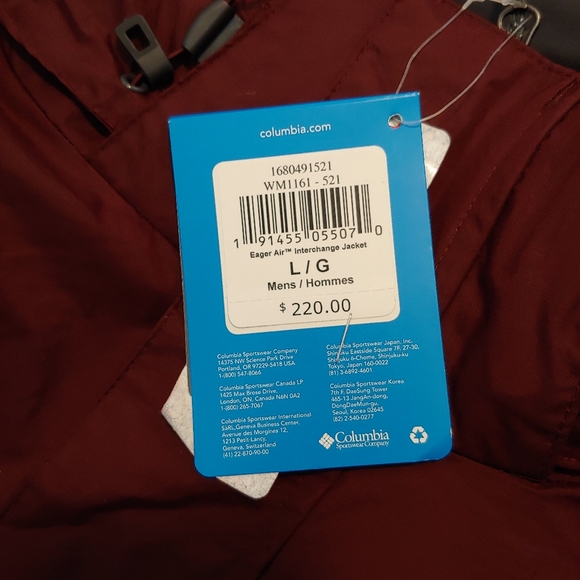 HOST'S  PICK 🙏RED COLUMBIA EAGER AIR INTERCHANGE MEN'S JACKET L - Picture 14 of 16
